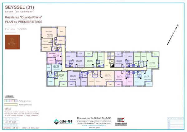 Appartement T3 de 67,31m² à vendre à SEYSSEL (01) avec terrasse et proche du Rhône. En train à 1 heure de Lyon et 45 mn de Genève.