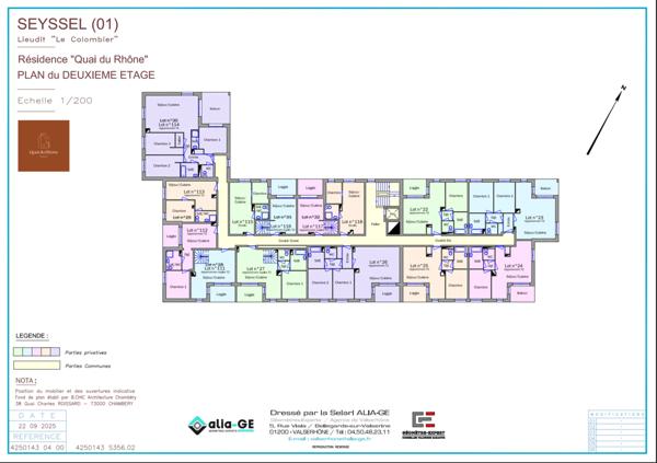 Appartement T3 de 67,31m² à vendre à SEYSSEL (01) avec terrasse et proche du Rhône. En train à 1 heure de Lyon et 45 mn de Genève.