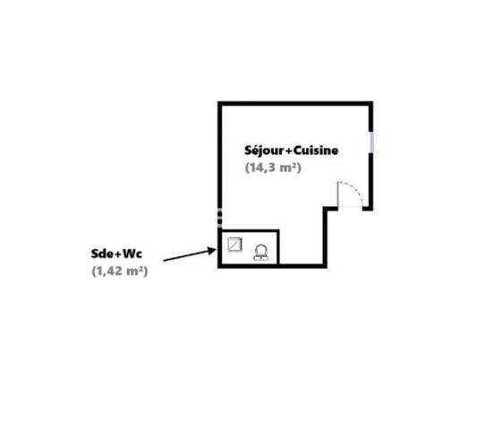 Appartement 1 pièce - 16 m² Exclusivité