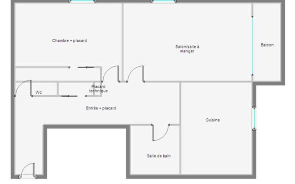 Appartement à vendre    2 pièces • 54,05 m2 Nantes