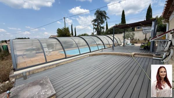 Villa plein pied grand terrain plat piscine chauffée - Brignoles quartier du Pin