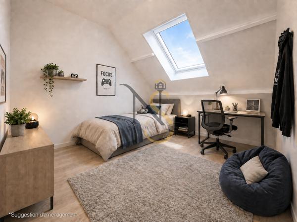 – Maison familiale de 135 m² habitables – Terrain 1 100 m² – 4 chambres – Garage et dépenda