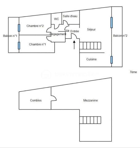 Duplex de 95 m²