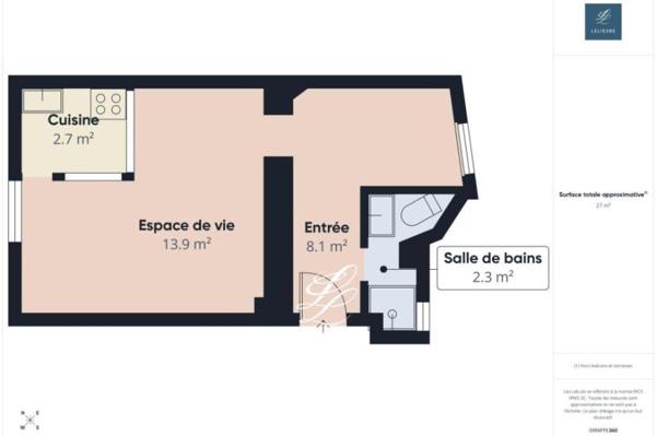 Vente - Appartement 1 pièces 27 m 2 Paris (75015)