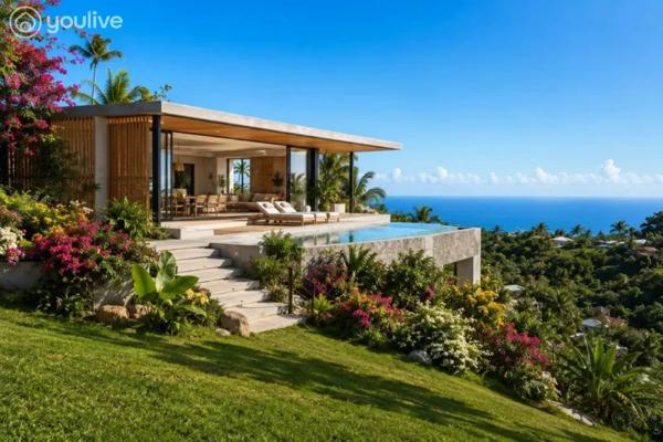 Le Lorrain – Terrain avec vue mer et fort potentiel de construction – 2 472 m²