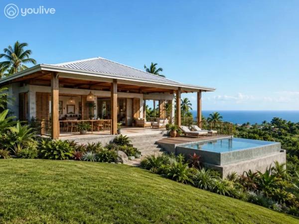 Le Lorrain – Terrain avec vue mer et fort potentiel de construction – 2 472 m²