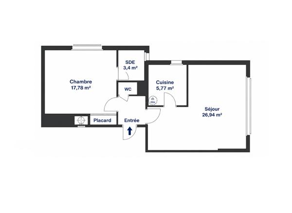 Appartement
         3 pièces
        - 58 m² 490 000 € *