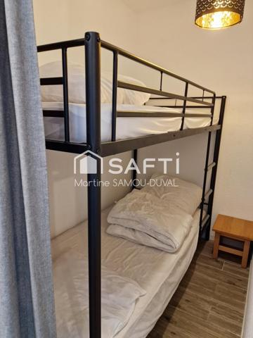 Les Sablettes, T2 vue mer à proximité immédiate des commerces et de la plage, à 5mn de la corniche de Tamaris