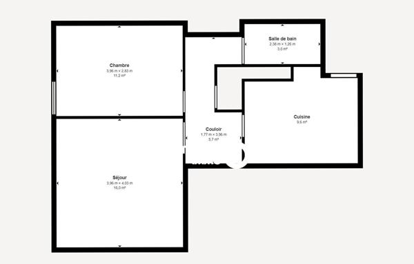 Location appartement à Brest, 2 pièces 49.1m²