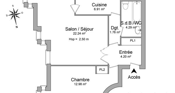 Location Appartement 2 pièces 52.38 m² - Noisy-le-grand 93160
