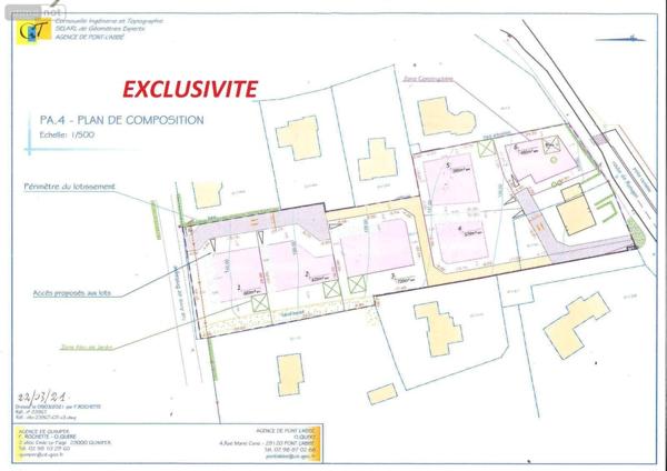 Terrain à Batir à vendre à Briec dans le Finistère (29510), ref : TEBA/865   
Bourg