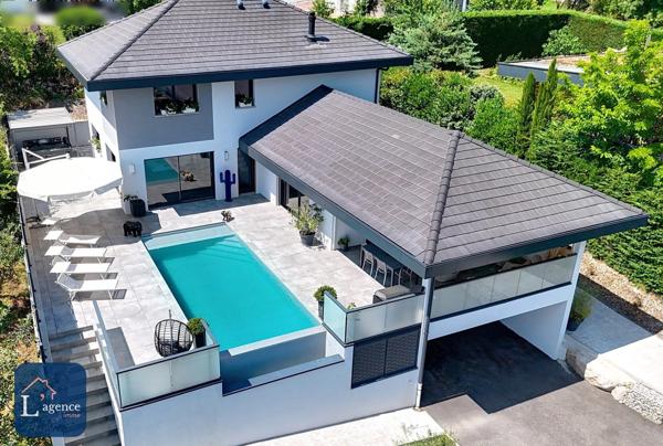 Villa de Standing 303 m2 Piscine à Débordement Vue Mont Blanc Secteur Recherché En Fond D'impasse Au Calme Absolu Divonne-les-Bains 01220