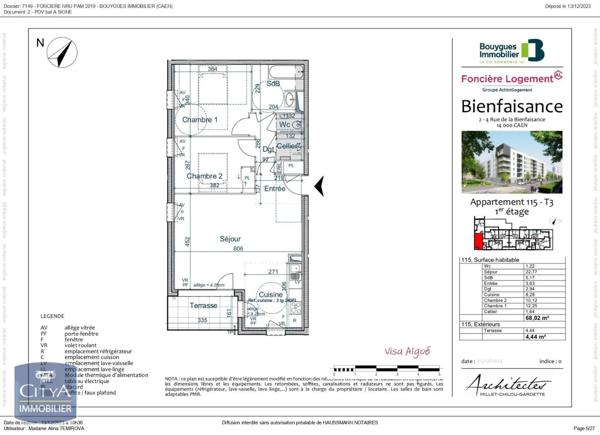 Appartement à louer 3 pièces 68.02m²