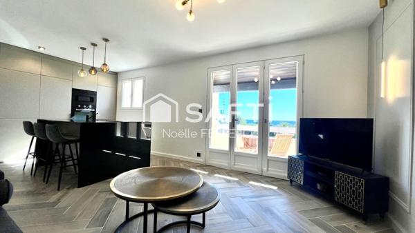 T3 vue Mer exceptionnel à 100 m de la plage et à pied des commerces