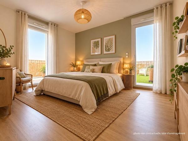 CENON – Dernier étage – T3 de 68 m² avec terrasse de 58 m² – parking sous-sol