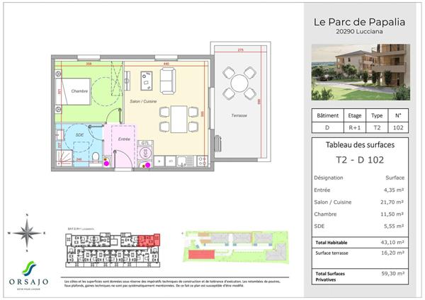 Programme Neuf - Appartements avec terrasse - Le Parc Papalia Lucciana
