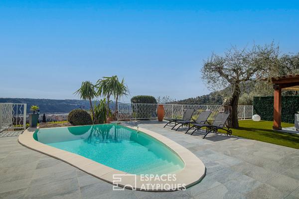 Villa d’exception à Carros : luxe discret et vue méditerranéenne incomparable