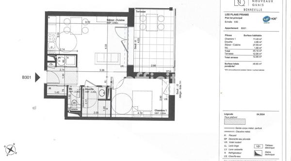 Appartement 2 pièces - 45 m²