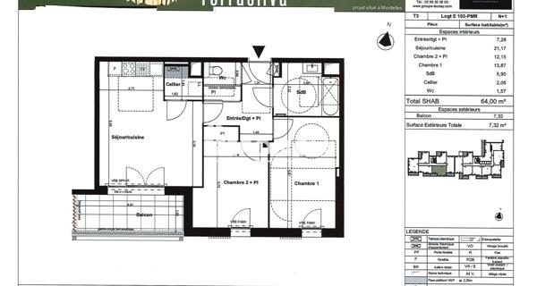 Location Appartement 3 pièces 64 m² - Mordelles 35310