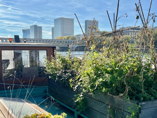 Paris (75012) Grand loft familial avec terrasse panoramique aménagé dans une péniche navigante