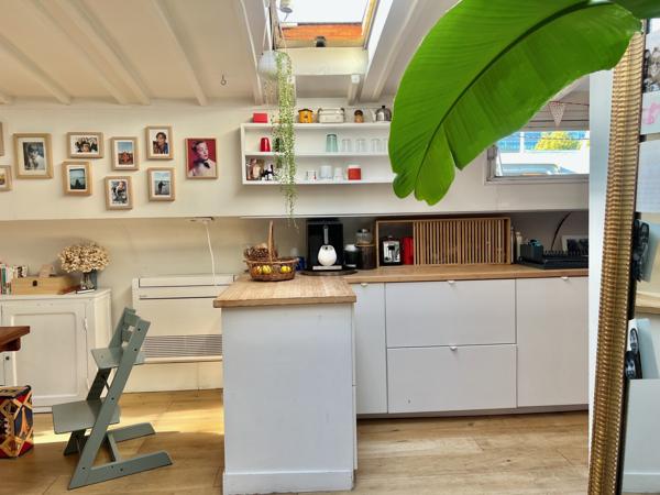 Paris (75012) Grand loft familial avec terrasse panoramique aménagé dans une péniche navigante