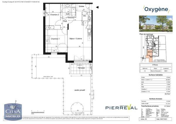 Appartement à louer 3 pièces 59.75m² Le Mée-sur-Seine (77350)