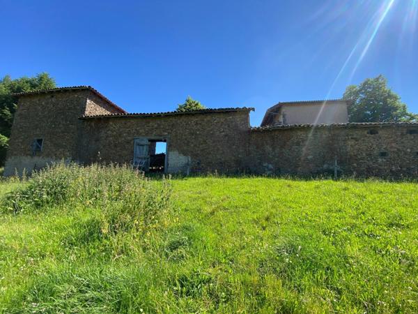 Pleine campagne, vue, grand terrain, eau de source, four à pain, dépendances...