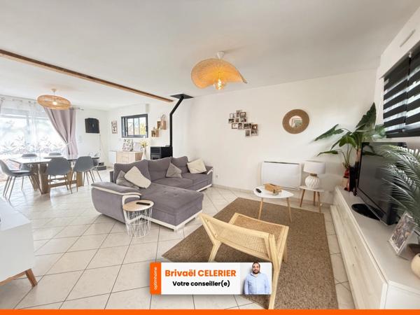 Maison à ossature bois – 120 m² – 5 chambres – Vie de plain-pied – DPE C – EXCLUSIVITÉ – Martigné-sur-Mayenne