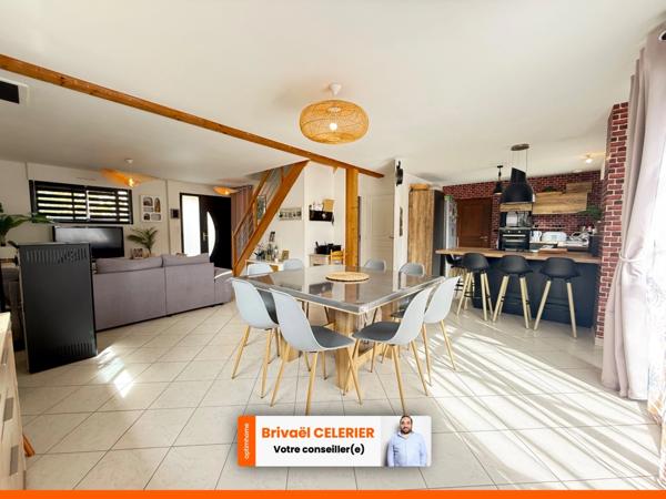 Maison à ossature bois – 120 m² – 5 chambres – Vie de plain-pied – DPE C – EXCLUSIVITÉ – Martigné-sur-Mayenne