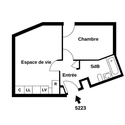 Appartement à vendre 2 pièces 41 m² Bobigny