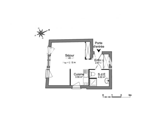 Location Studio 27.71 m² - 12 RUE DE LA REPUBLIQUE Mainvilliers 28300
