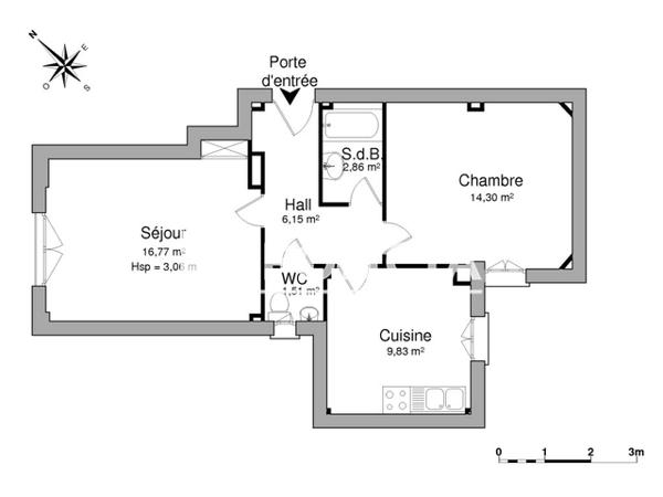 Location Appartement 2 pièces 51.42 m² - 21-23 BOULEVARD WILSON Antibes 06600