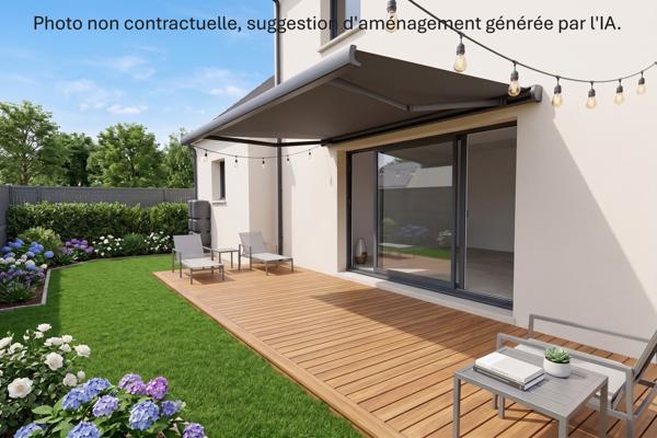 MAISON TRES LUMINEUSE avec 3 CHAMBRES, coin bureau, jardin et garage.