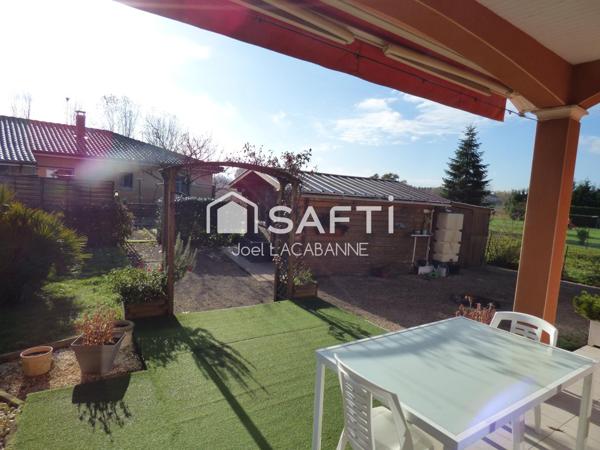 Villa plain pied 165 m², cuisine aménagée/salon de 52 m², 2 chambres, bureau. garage