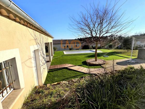 Villa 120m2 plain pied de 2017, 3 Chambres, piscine chauffee