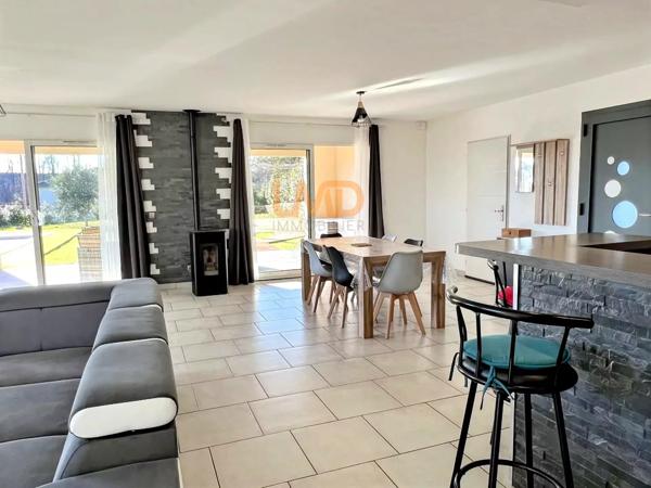 Villa 120m2 plain pied de 2017, 3 Chambres, piscine chauffee