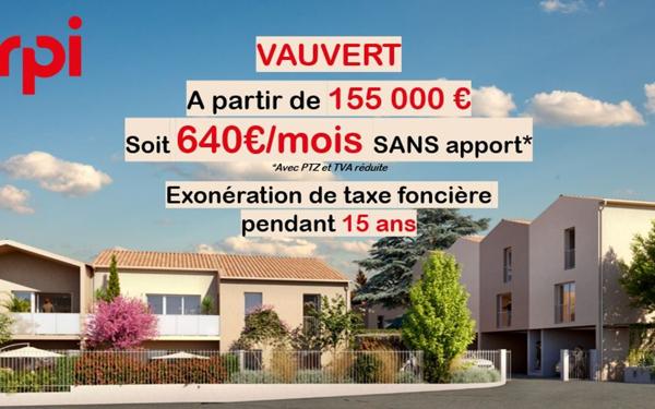 Appartement à vendre    2 pièces • 44,40 m2 Vauvert