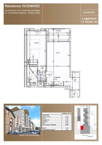 Appartement 2 pièces - 47 m²