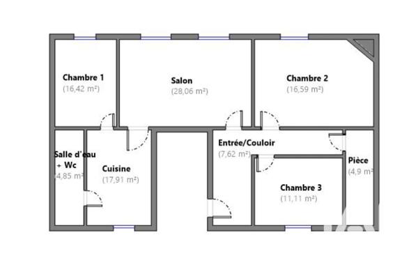 Appartement à vendre 4 pièces 107 m² Marchenoir