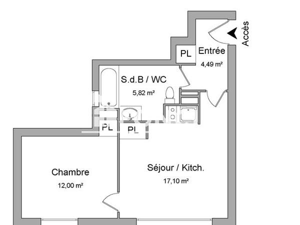 Location Appartement 2 pièces 39.41 m² - 129 AVENUE HENRI GINOUX Montrouge 92120