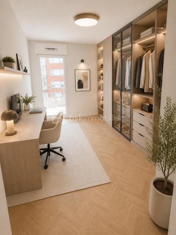 Découvrez ce très bel appartement de 81,5 m2 (Loi Carrez), expositions Est Sud et Ouest, refait à neuf, alliant prestations contemporaines (domotique), standing et luminosité exceptionnelle.
Il est situé dans une résidence sécurisée, quartier du Fort d'Issy les Moulineaux, dynamique et parfaitement adapté au bien être des familles.
Dès l'entrée vous serez séduits par ses volumes harmonieux et sa lumière naturelle omniprésente grâce à ses multiples ouvertures.
Cet appartement de quatre pièces est très bien distribué avec un salon de belle dimension, une cuisine équipée, très fonctionnelle, une partie nuit avec trois chambres et deux salles de bains (douche et baignoire).
Il ouvre sur un balcon terrasse de 16 m2 et jouit d'une vue panoramique sur Paris et ses monuments emblématiques.
Les espaces de vie, soigneusement rénovés avec des matériaux de qualité offrent élégance et confort.
Au sous sol, une place de parking privative complète ce bien. (Possibilité d'acquérir une deuxième place en option).
Idéalement situé à proximité de commerces, écoles, crèche et autres commodités, ce bien réunit tous les critères recherchés pour une résidence principale ou un investissement patrimonial de qualité.