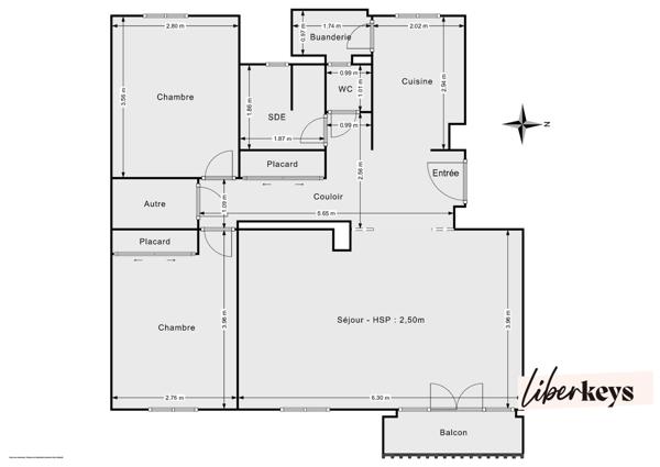 Appartement 2 chambres de 69m² I Saint-Romain en Gal 