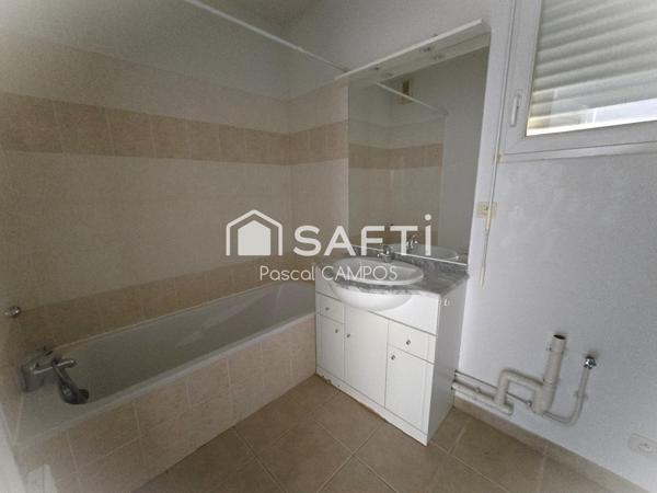 appartement t2 39m² avec extérieur, place de parking