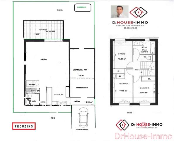 Maison à vendre 5 pièces de 101 m²