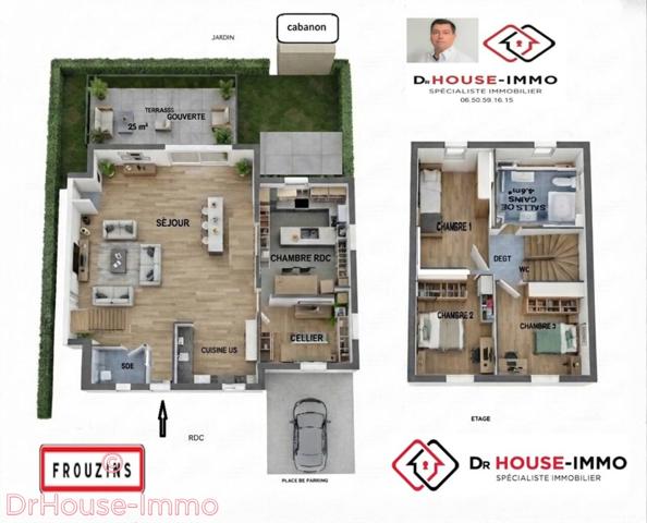 Maison à vendre 5 pièces de 101 m²