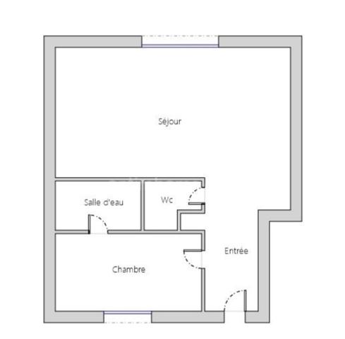 Appartement à vendre 2 pièces avec JARDIN, LE PLESSIS BOUCHARD (95) sans charges, place de parking, gare RER C/ligne H