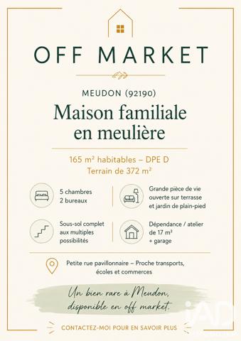 Maison à vendre 7 pièces 165 m² Meudon