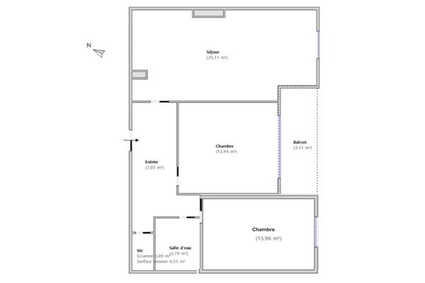 Appartement à vendre 3 pièces 64,74 m² Annecy
