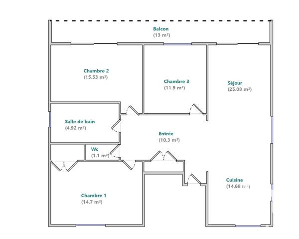 Appartement à vendre 4 pièces 98 m² Villeurbanne