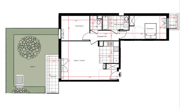 Appartement traversant de type 3 situé au Perreux-Sur-Marne